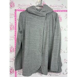Firefly sweater Women's Heather Gray Funnel Collar Cardigan Sweater
